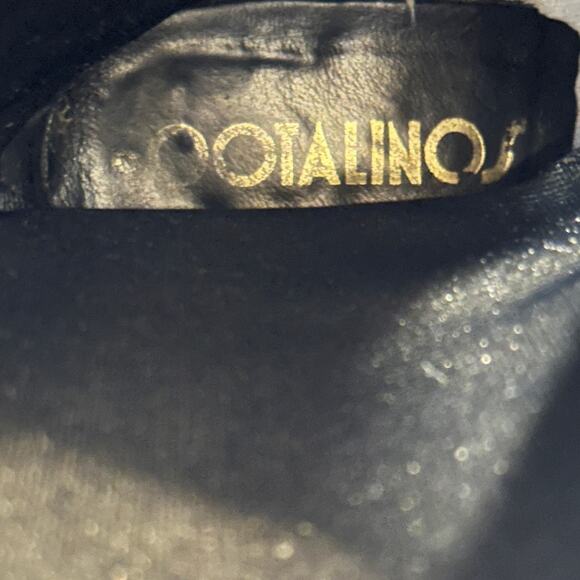 VTG Bootalinos Black Leather Western Boots Mid-Calf Cowboy Riding Style Retro - Picture 10 of 10